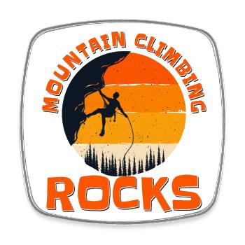 Mountain Climbing Rocks Sportklettern - Viereckiger Kühlschrankmagnet - Weiß - Vorne