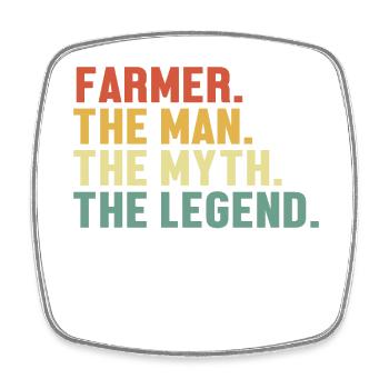 Agriculteur Homme Mythe Légende Agriculteur biologique Agriculteur Économiste agricole - Magnet carré - blanc - Devant