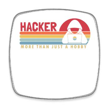 Hacker plus qu’un passe-temps d’ingénierie sociale - Magnet carré - blanc - Devant