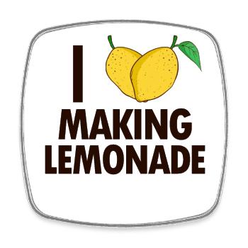 I love Making Lemonade Limonade Limonadenboss - Square fridge magnet - white - Front