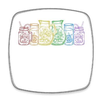 Limonade LGBT Arc-en-ciel Limonade Limonadenboss - Magnet carré - blanc - Devant