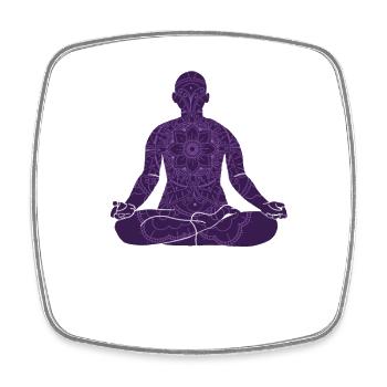 Kundalini Ashtanga Hatha Asanas Professeur de yoga Yoga - Magnet carré - blanc - Devant