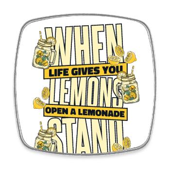 Quand la vie vous donne des citrons Open Stand de limonade - Magnet carré - blanc - Devant