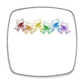 LGBT Rainbow Costa Rica Pet Red Eyed Tree Frog - Square fridge magnet - white - Front