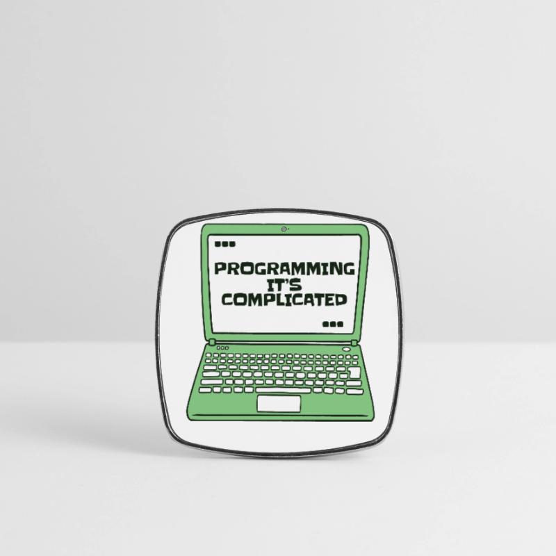 Programming It's Complicated Developer Coder Square fridge magnet