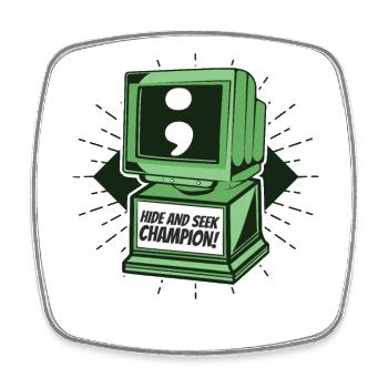Hide And Seek Champion Software Engineer Coder - Square fridge magnet - white - Front