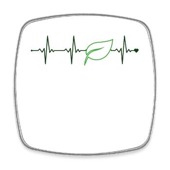 Veganism Heartbeat Vegans Plant-Based Vegan - Square fridge magnet - white - Front