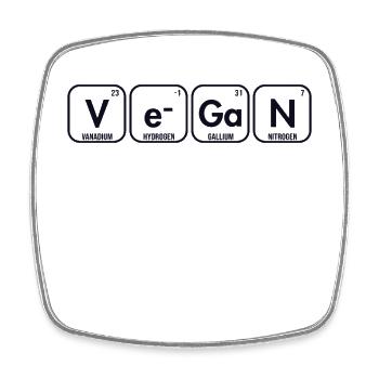 Vegan Periodic Table Of Elements Vegans Vegan - Square fridge magnet - white - Front
