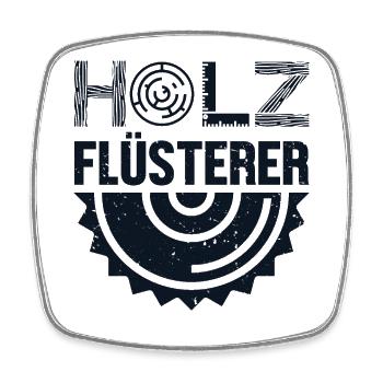 Holzflüsterer Tischler Holztechniker Carpenter - Viereckiger Kühlschrankmagnet - Weiß - Vorne