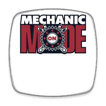 Mechanic Mode On Car Mechanic Car Mechanic - Square fridge magnet - white - Front