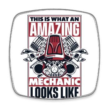 This Is What An Amazing Mechanics Looks Like Kfz - Square fridge magnet - white - Front