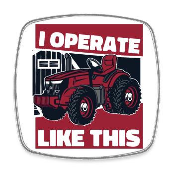J'opère comme ça Agriculture Agriculteur biologique - Magnet carré - blanc - Devant