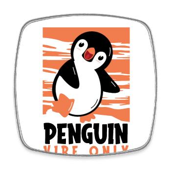 Penguin Vibe Seulement Oiseau de mer Pingouin royal Pingouin - Magnet carré - blanc - Devant