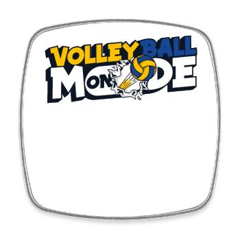 Volleyball Mode On Volleyballfreak Volleyballerin - Viereckiger Kühlschrankmagnet - Weiß - Vorne