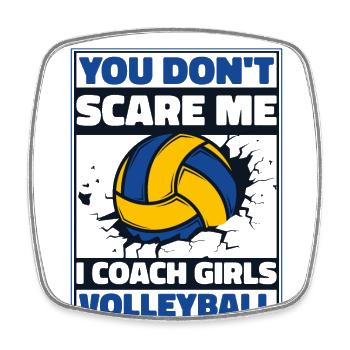 I Coach Girls Volleyball Volleyballspieler - Viereckiger Kühlschrankmagnet - Weiß - Vorne