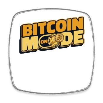 Bitcoin Mode On Blockchain Crypto Cryptocurrency - Square fridge magnet - white - Front