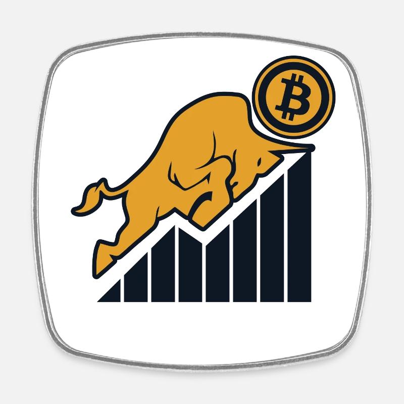 Blockchain Crypto Kryptowährung Crypto Trader - Viereckiger Kühlschrankmagnet - Weiß