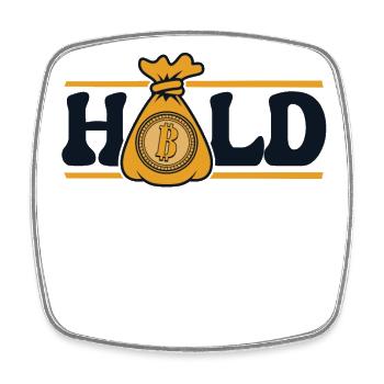 Hold Crypto Cryptocurrency Blockchain Crypto - Square fridge magnet - white - Front