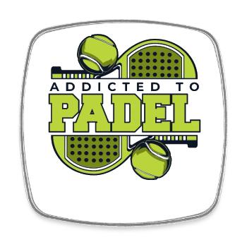 Addicted To Padel Paddle Tennis Paddleball Padel - Square fridge magnet - white - Front