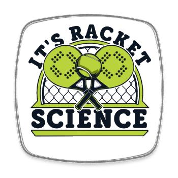 C’est la science de la raquette Paddleball Padel Paddle Tennis Padel - Magnet carré - blanc - Devant