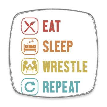 Manger Dormir Lutter Répéter Techniques Exercice Bras - Magnet carré - blanc - Devant