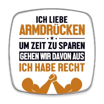 Armdrücken hat immer Recht Techniques Exercise - Viereckiger Kühlschrankmagnet - Weiß - Vorne