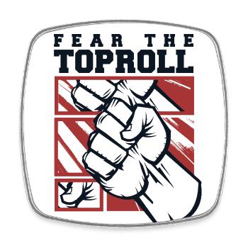 Fear The Toproll Bras de techniques de lutte à mains nues - Magnet carré - blanc - Devant