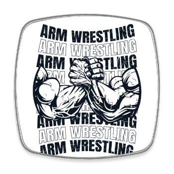 Arm Wrestling Hand Wrestling Techniques Arm - Viereckiger Kühlschrankmagnet - Weiß - Vorne