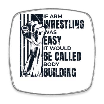 If Arm Wrestling Was Easy Techniques Exercise Arm - Viereckiger Kühlschrankmagnet - Weiß - Vorne