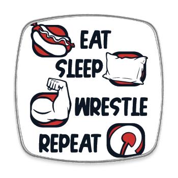 Manger Dormir Lutter Répéter Techniques Exercice Bras - Magnet carré - blanc - Devant