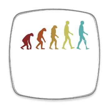 Leg Prosthesis Evolution Prosthesis Foot User Leg - Square fridge magnet - white - Front