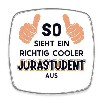 So sieht ein cooler Jurastudent aus Law School - Magnet carré - blanc - Devant