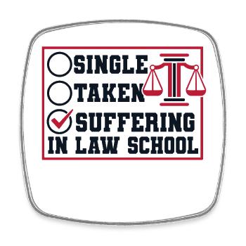 Single Taken Souffrance À La Faculté De Droit - Magnet carré - blanc - Devant
