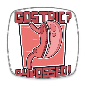 Pontage gastrique Pontage gastrique Bariatrique Gastrique - Magnet carré - blanc - Devant