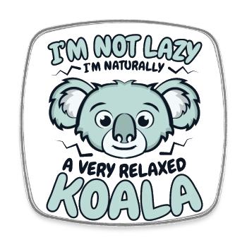 A Very Relaxed Koala Koalabear Phascolarctos - Square fridge magnet - white - Front