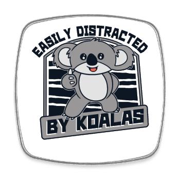 Easily Distracted By Koalas Koalabear Eucalyptus - Square fridge magnet - white - Front