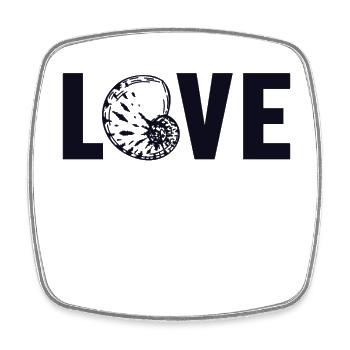 Love Shell Shell Tasche Bivalvia Hunter Muschel - Viereckiger Kühlschrankmagnet - Weiß - Vorne