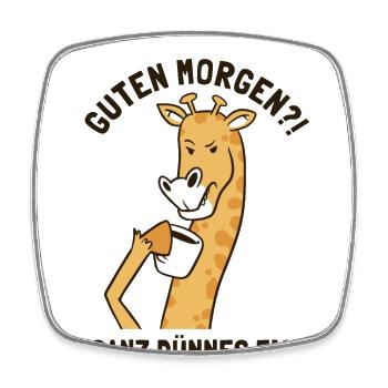 Guten Morgen Ganz Dünnes Eis African Giraffidae - Square fridge magnet - white - Front