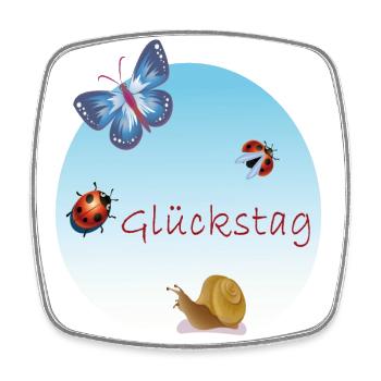 Lucky day - Square fridge magnet - white - Front