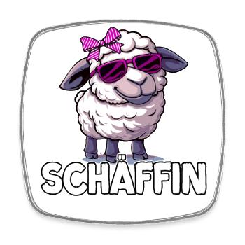 Schäffin | Beste Chefin | Kollegen Geschenk - Viereckiger Kühlschrankmagnet - Weiß - Vorne