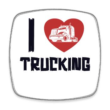 I love Trucking Trucker Truckie Legends Lover - Square fridge magnet - white - Front