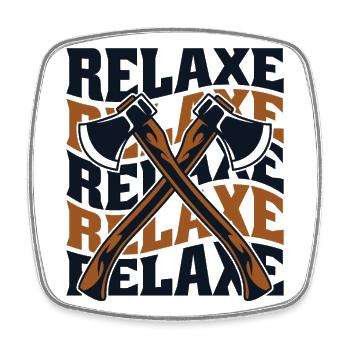 Relax Axe Throwing Game Competition Professional - Square fridge magnet - white - Front