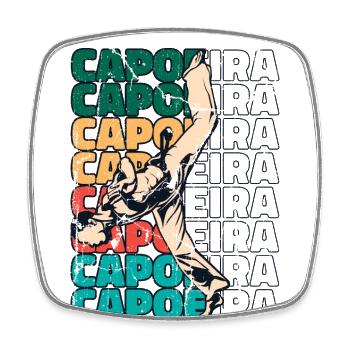 Retro Capoeira Text Ginga Capoeirista Tanz - Viereckiger Kühlschrankmagnet - Weiß - Vorne