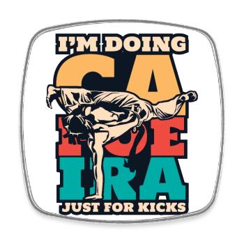 Capoeira für Kicks Capoeirista Ginga Tanz - Viereckiger Kühlschrankmagnet - Weiß - Vorne