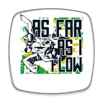 As Far As I Flow Capoeirista Ginga Dance Capoeira - Viereckiger Kühlschrankmagnet - Weiß - Vorne