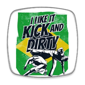 I Like It Kick And Dirty Ginga Capoeirista Tanz - Viereckiger Kühlschrankmagnet - Weiß - Vorne