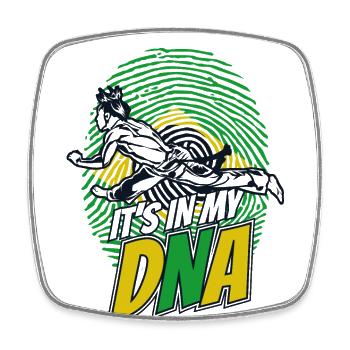 Es ist in meiner DNA Ginga Capoeirista Tanz - Viereckiger Kühlschrankmagnet - Weiß - Vorne