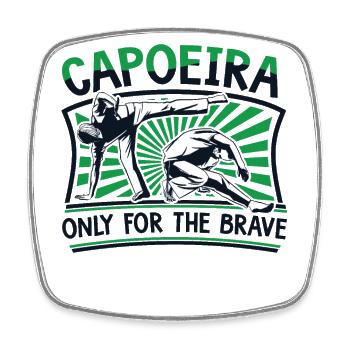 Capoeira Nur für die Tapferen Ginga Capoeirista - Viereckiger Kühlschrankmagnet - Weiß - Vorne
