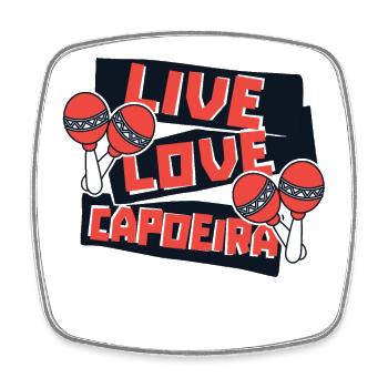 Live Love Capoeira Ginga Capoeirista Tanz - Viereckiger Kühlschrankmagnet - Weiß - Vorne