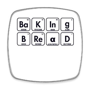 Baking Bread Periodic Table Of Elements Lover - Square fridge magnet - white - Front